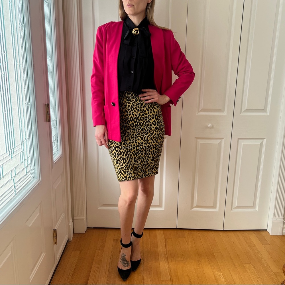 HighWaisted Leopard Print Skirt - Picture 5 of 10